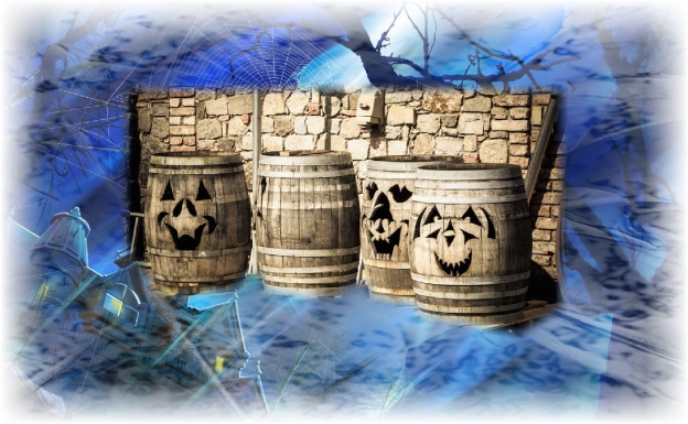 Happy Halloween - Wine barrel style